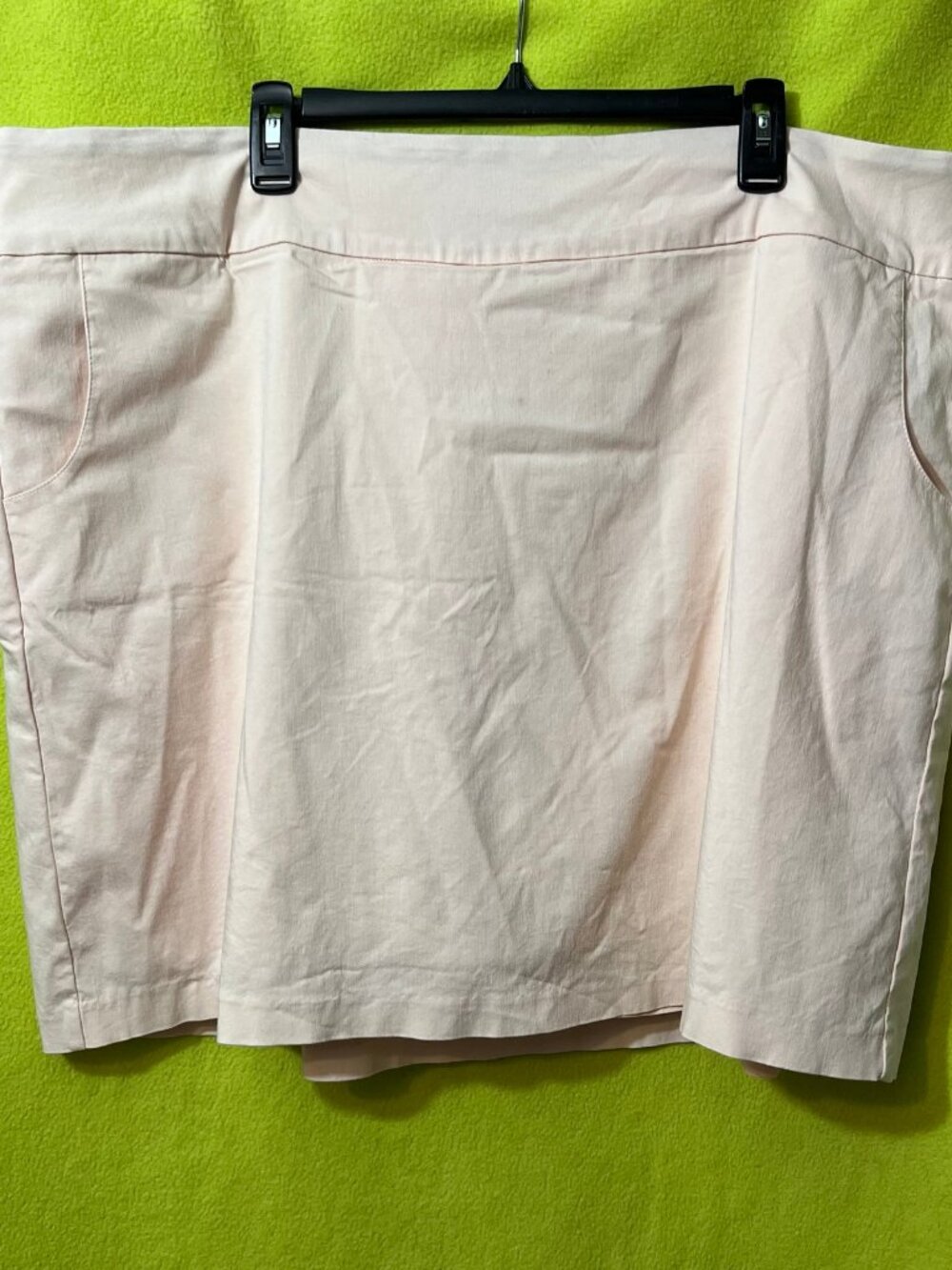 Zac & Rachel Woman Plus Off White Peach Stretch Athletic Skort Skirt 24W